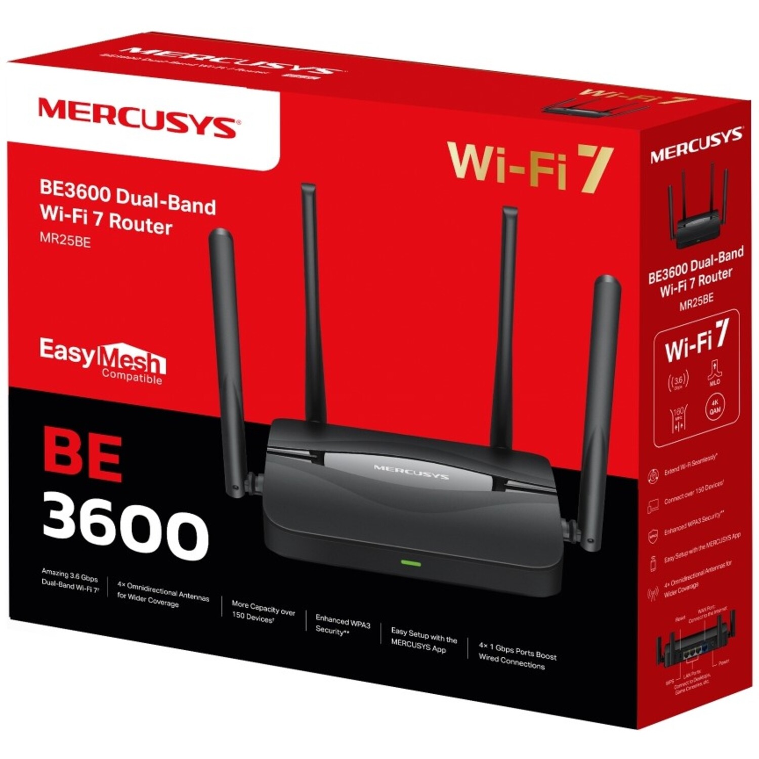 Фото - Маршрутизатор интернет WiFi7 Mercusys MR25BE