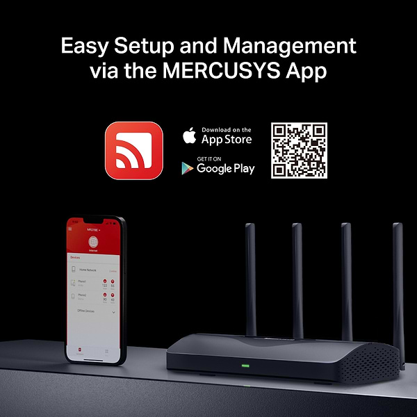 Фото - Маршрутизатор интернет WiFi7 Mercusys MR27BE
