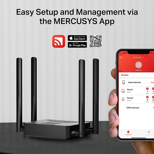 Фото - Уценка - Маршрутизатор интернет WiFi6 Mercusys MR62X