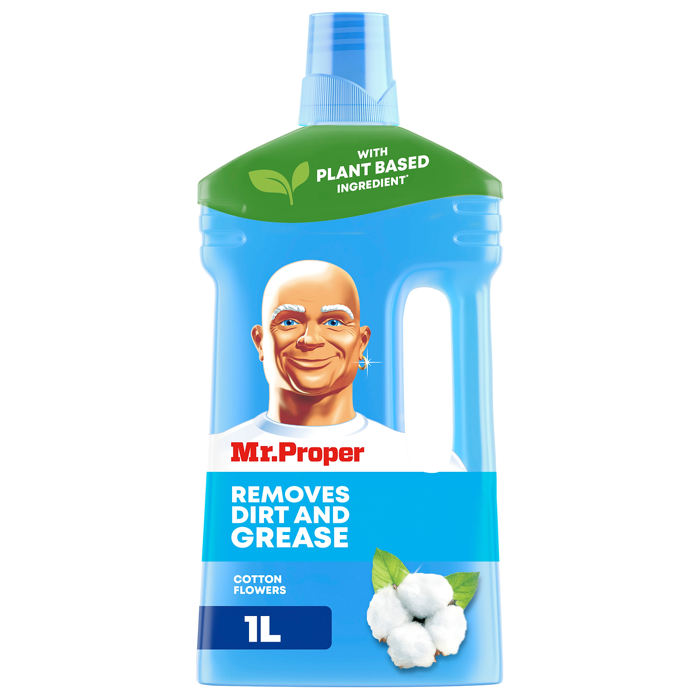 Средство по уходу за напольными покрытиями Mr. Proper MR PROPER Жидкое моющее средство для уборки полов и стен Цветки Хлопка 1л
