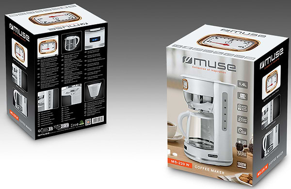 Фото - Кавоварка крапельна Muse MS-220 W