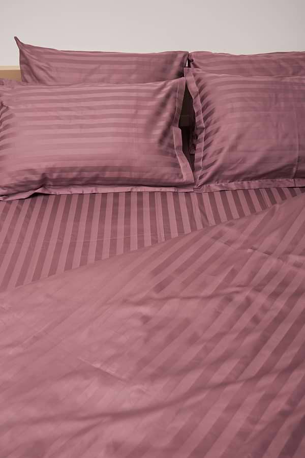 Фото - Комплект постельного белья Moon&Star 143х210х2 нав. 2х50х70 Garnet Satin Stripe (MS-820000551)