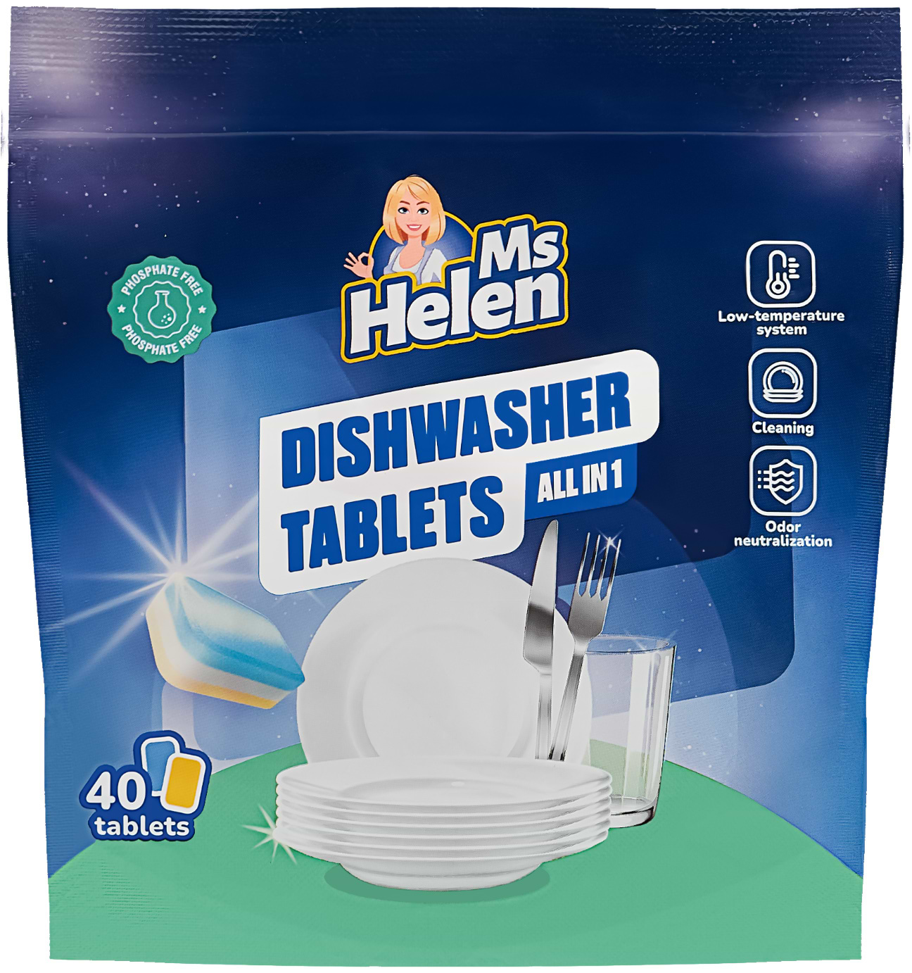 Таблетка для посудомоечной машины MS Helen All in 1 40 шт. (4820281850226)