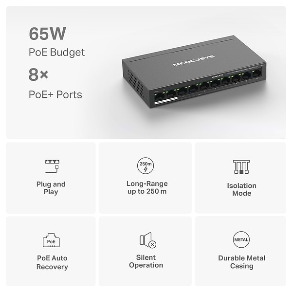 Фото - Коммутатор локальной сети (Switch) Mercusys MS110P