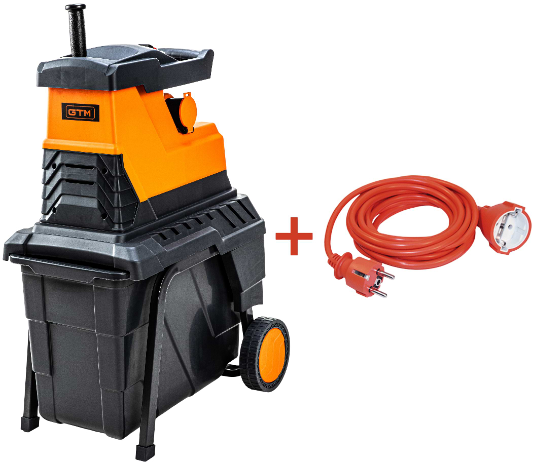 Подрiбнювач садовий GTM MS2800/45 KIT + подовжувач 10м помаранч.