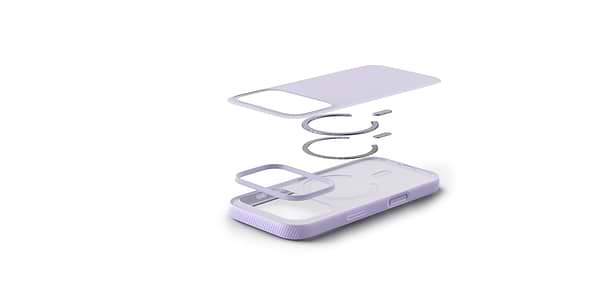 Фото - Чохол для смартфону Belkin for iPhone 17 Pro Magnetic Protective Grip Lavender (MSA035HQLV)
