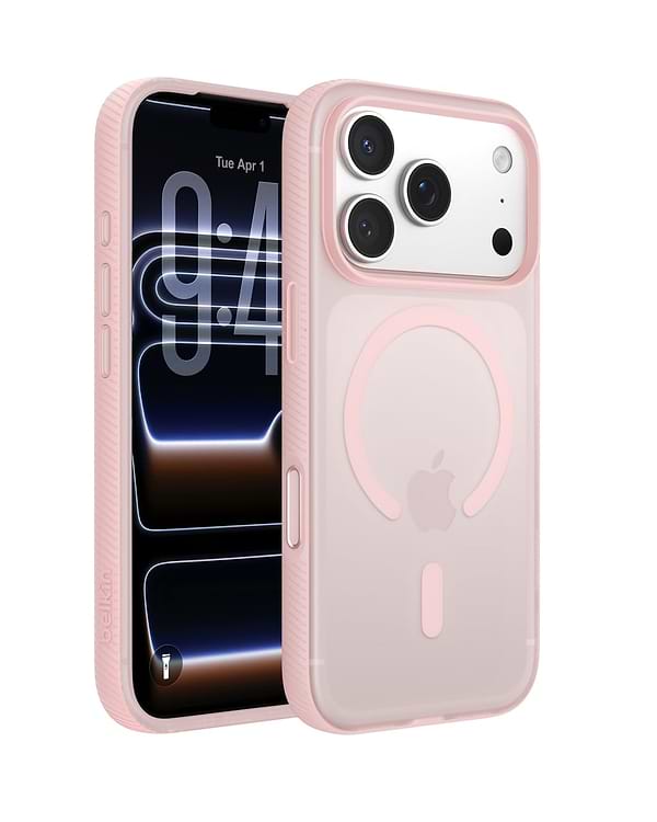 Фото - Чехол для смартфона Belkin for iPhone 17 Pro Magnetic Protective Grip Pink (MSA035HQPK)
