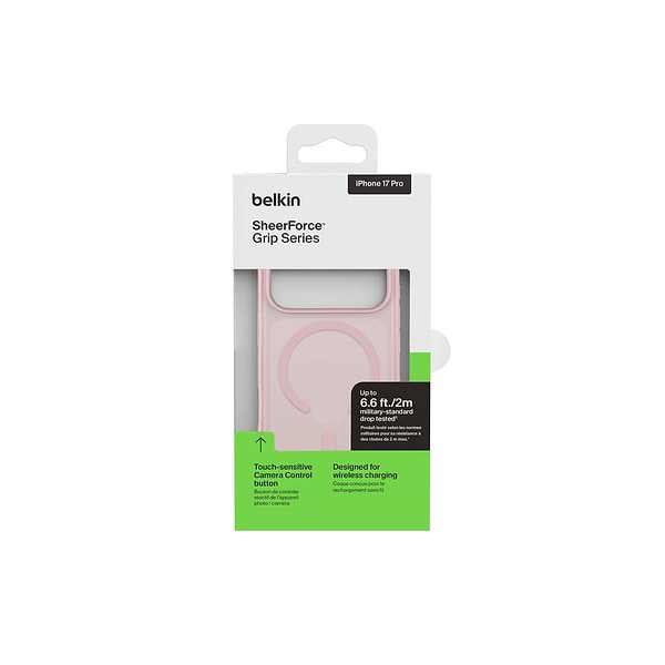 Фото - Чехол для смартфона Belkin for iPhone 17 Pro Magnetic Protective Grip Pink (MSA035HQPK)