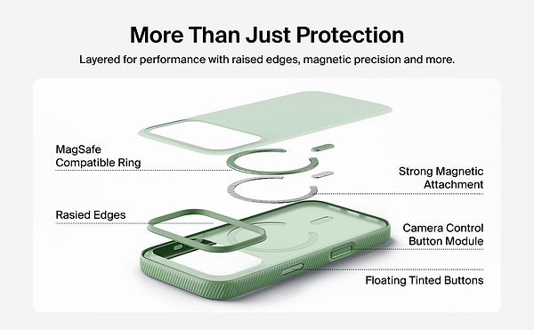 Фото - Чохол для смартфону Belkin for iPhone 17 Pro Max Magnetic Protective Grip Sage (MSA036HQSE)