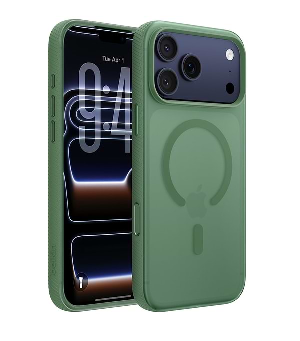 Фото - Чохол для смартфону Belkin for iPhone 17 Pro Max Magnetic Protective Grip Sage (MSA036HQSE)