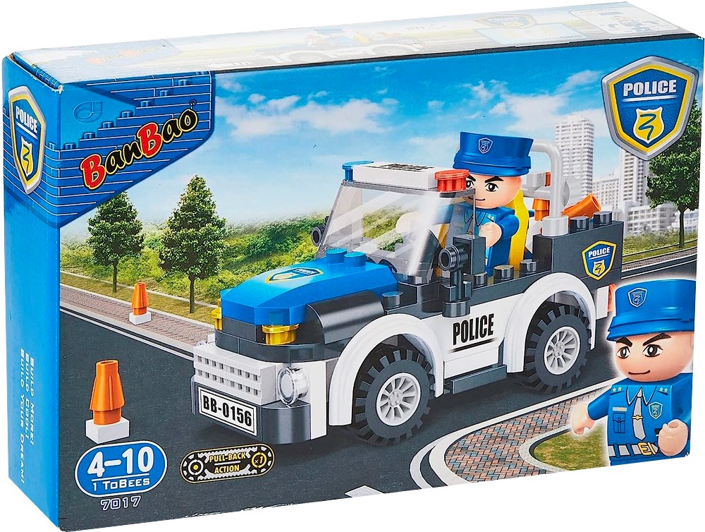 Пластиковий конструктор Banbao "Поліція" Джип (100 елм.) (7017)