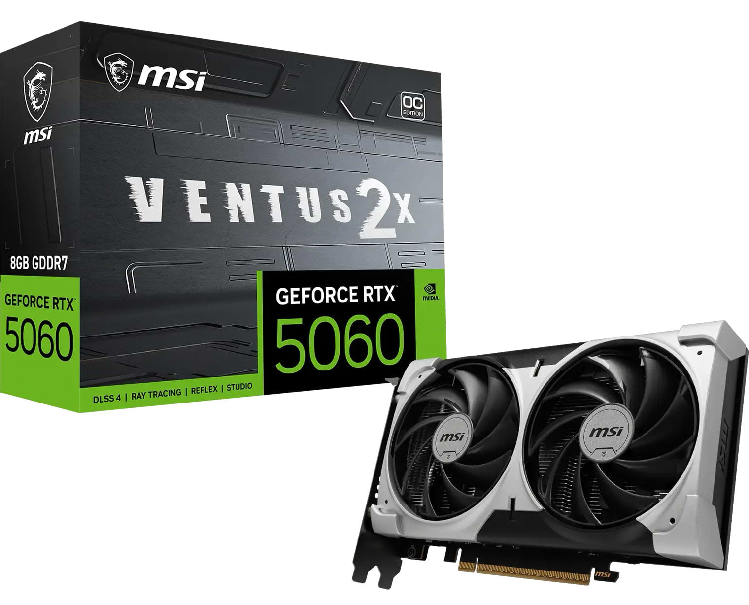 Видеокарта MSI NVIDIA GeForce RTX 5060 8G VENTUS 2 X OC V1