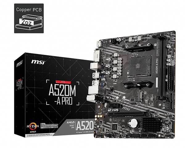 Фото - Материнська плата MSI A520M-A Pro Socket AM4