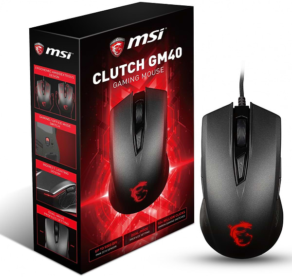 Фото - Мышь проводная игровая MSI Clutch GM40 Black