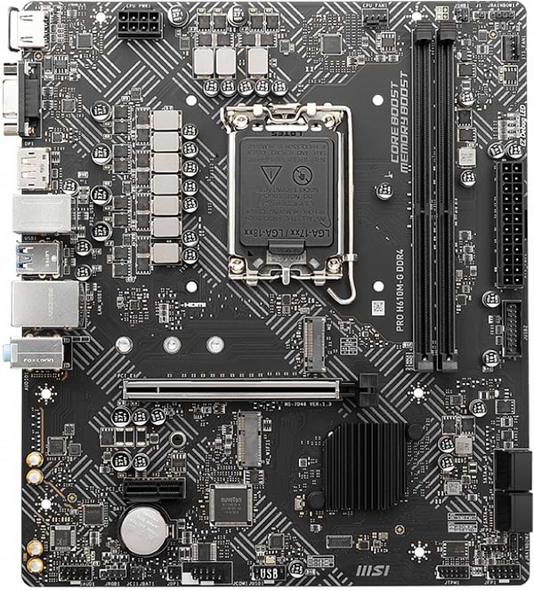 Фото - Материнська плата MSI PRO H610M-G DDR4 Фото - Материнська плата MSI PRO H610M-G DDR4