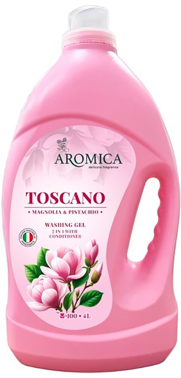Купити Гель для прання Aromica д/пр біл та кол реч. Toscano Magnolia&Pistachio 4 л (4820268103673) - Фото 1 Гель для прання Aromica д/пр біл та кол реч. Toscano Magnolia&Pistachio 4 л (4820268103673) - Фото 1