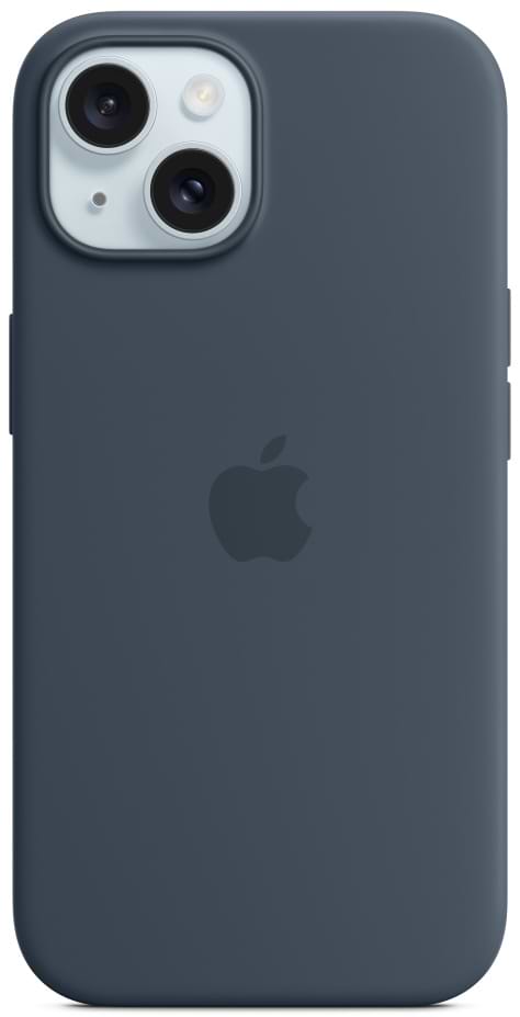 Чехол для смартфона Apple Silicone Case with MagSafe iPhone 15 Storm Blue (MT0N3) - Фото 1