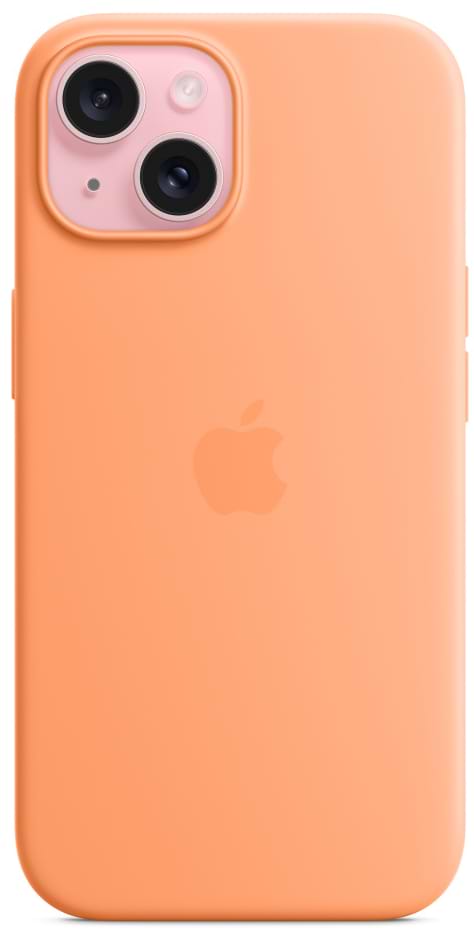 Фото - Чохол для смартфону Apple Silicone Case with MagSafe iPhone 15 Orange Sorbet (MT0W3)