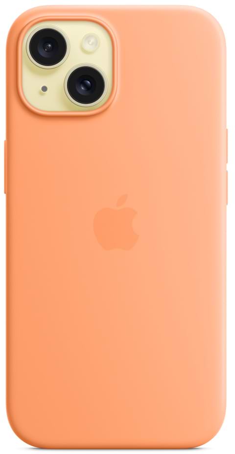 Фото - Чохол для смартфону Apple Silicone Case with MagSafe iPhone 15 Orange Sorbet (MT0W3)