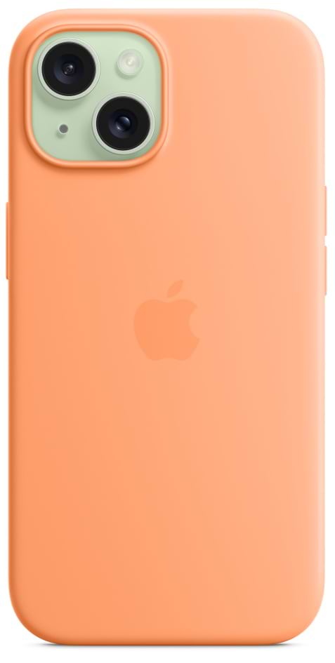Фото - Чохол для смартфону Apple Silicone Case with MagSafe iPhone 15 Orange Sorbet (MT0W3)