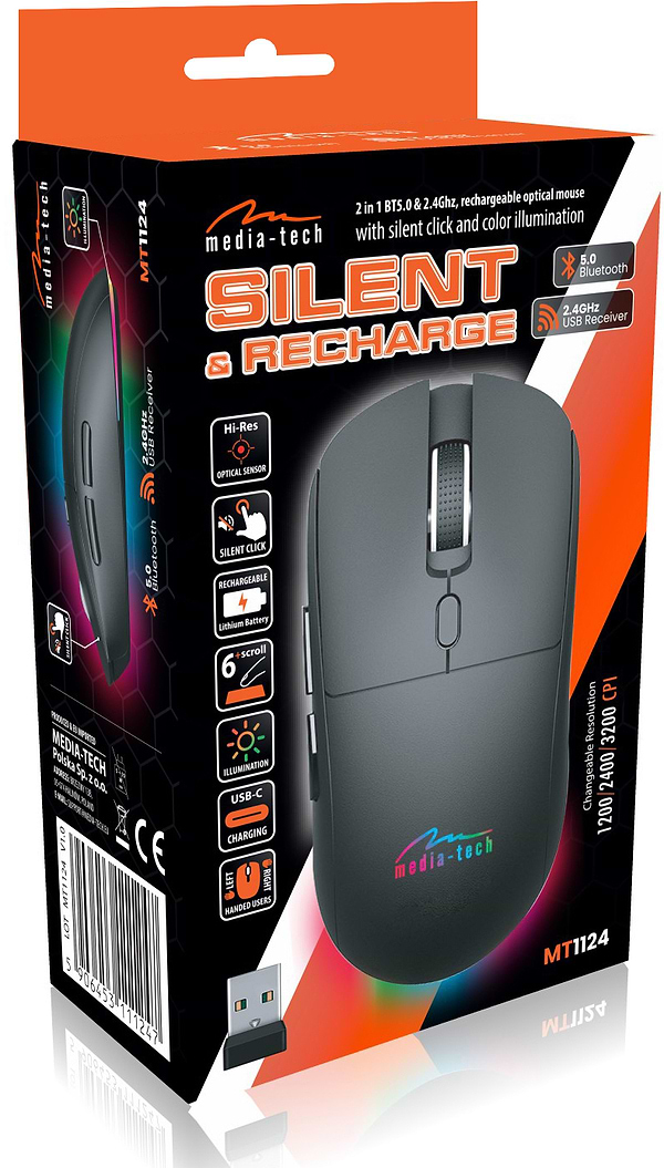 Фото - Миша бездротова Media-Tech MT1124 Black