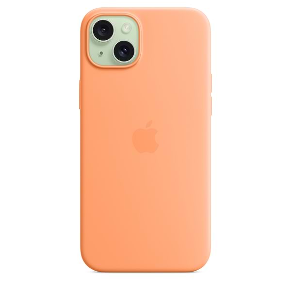 Фото - Чехол для смартфона Apple Silicone Case with MagSafe iPhone 15 Plus Orange Sorbet (MT173)