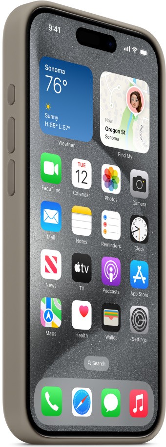 Фото - Чохол для смартфону Apple FineWoven Case with MagSafe iPhone 15 Pro Taupe (MT4J3)