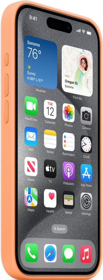 Фото - Чохол для смартфону Apple Silicone Case with MagSafe iPhone 15 Pro Orange Sorbet (MT1H3)
