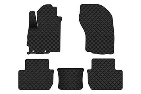 Килимки з екошкіри в салон авто EVAtech для Outlander XL Mitsubishi 2006-2012 2 покоління SUV EU (MT3181CV5AV2BBB)