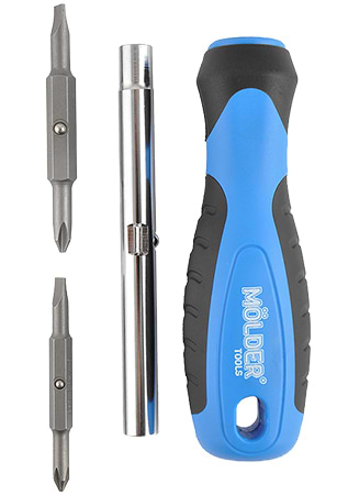 Фото - Викрутка зі змінними бітами Molder 6 в 1 (MT32316)