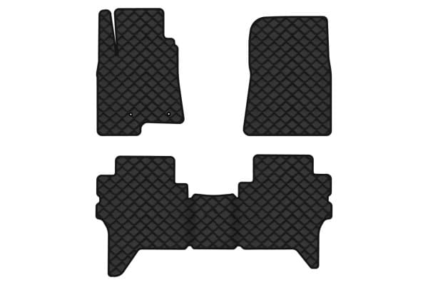 Коврики из экокожи в салон авто EVAtech для Pajero Wagon (V80) 7 seats Mitsubishi 2006-2021 4 поколение SUV EU (MT32719Z3LA2BBB)