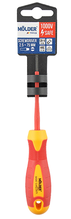 Фото - Викрутка Molder VDE 1000 В SL2.5x75 мм (MT35001)