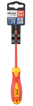 Фото - Отвертка Molder VDE 1000 В SL3x100 мм (MT35002)