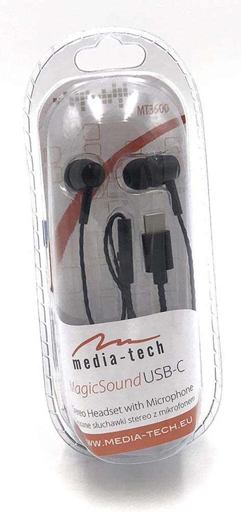 Фото - Уцінка - Навушники вкладиші дротові Media-Tech Magicsound USB-C (MT3600K)