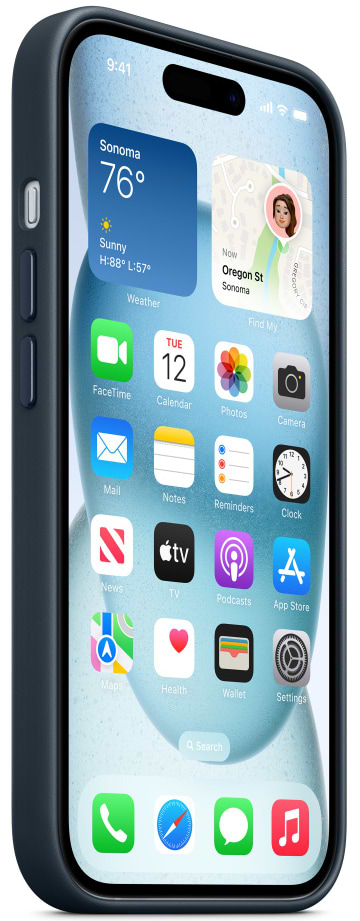 Фото - Уцінка - Чохол для смартфону Apple FineWoven Case with MagSafe iPhone 15 Pacific Blue (MT3G3)