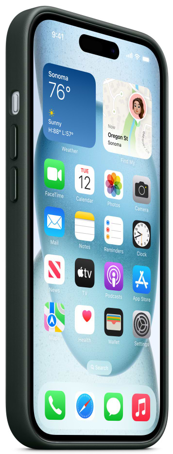 Фото - Чехол для смартфона Apple FineWoven Case with MagSafe iPhone 15 Evergreen (MT3J3)