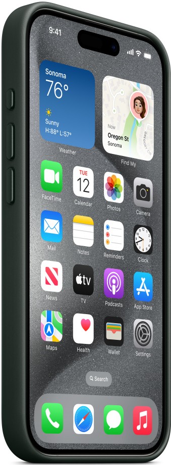Фото - Чохол для смартфону Apple FineWoven Case with MagSafe iPhone 15 Pro Evergreen (MT4U3)
