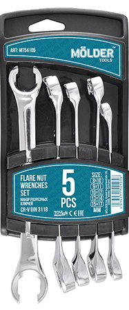 Набір ключів Molder CR-V 5 шт. 8х10-15х17 мм (MT54105)