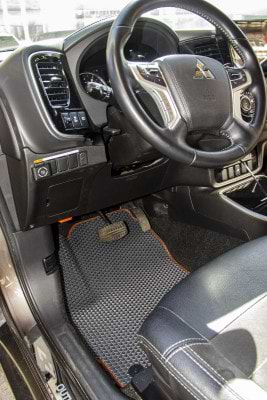 Фото - Килимки з екошкіри в салон авто передні EVAtech ECO для Outlander 7 seats Mitsubishi 2013 3 покоління SUV USA (MT31483AD2AV2BBLB)