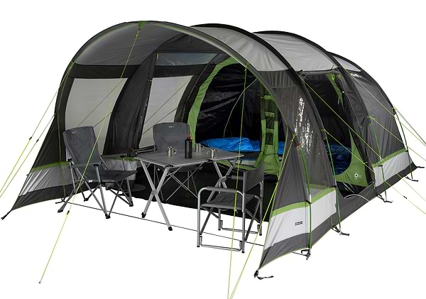Фото - Палатка High Peak Garda 5.0 Light Grey/Dark Grey/Green (11823)
