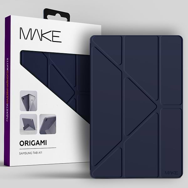 Фото - Чехол для планшета MAKE Origami for Samsung Tab A11, Navy (MTCO-STA11NV)
