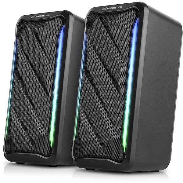Фото - Комп'ютерна акустика компактна 2.0 REAL-EL S-130 Black (EL121100018)
