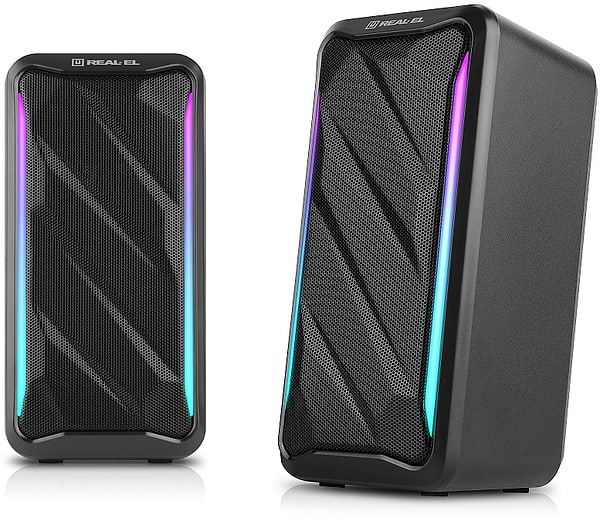 Фото - Комп'ютерна акустика компактна 2.0 REAL-EL S-130 Black (EL121100018)