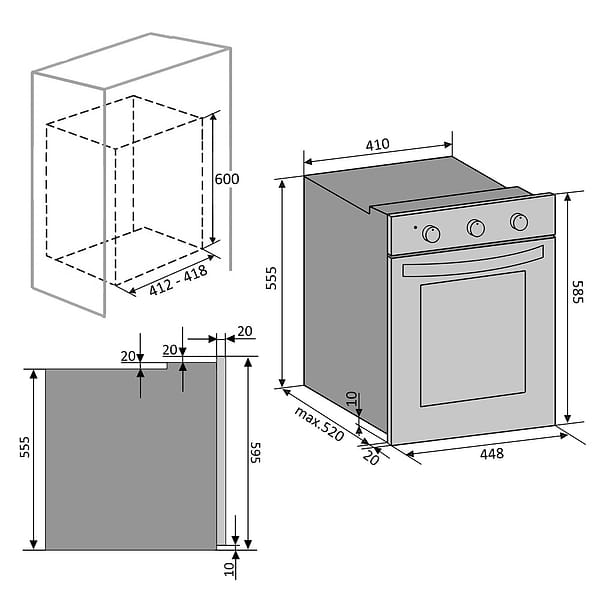 Фото - Духовой шкаф Ventolux MUNCHEN 6 TC (BKX)