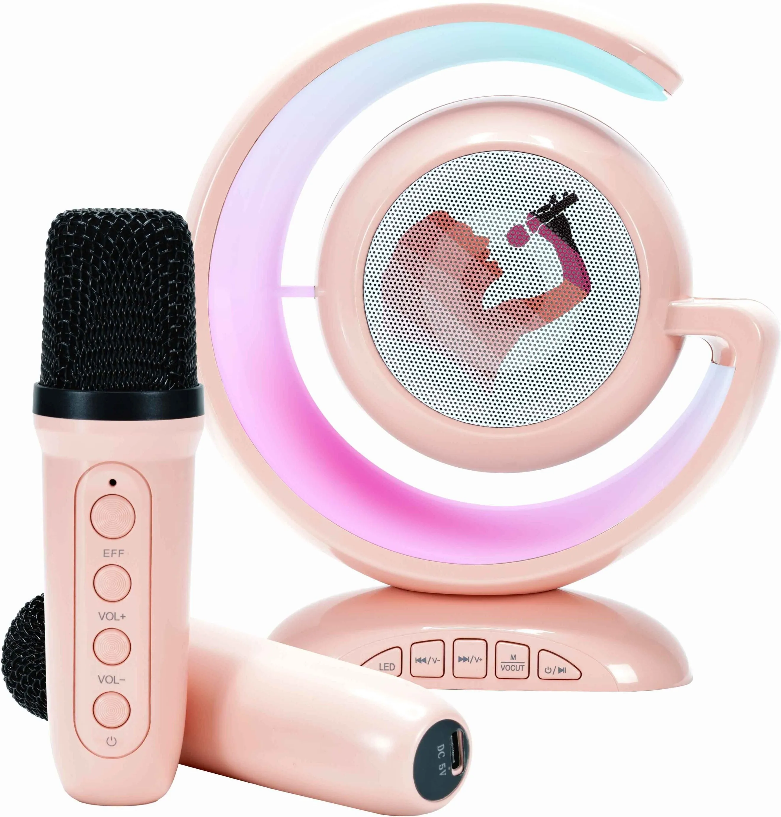 Портативная акустика Musicmate Караоке MM-SC70-P RainbowDust