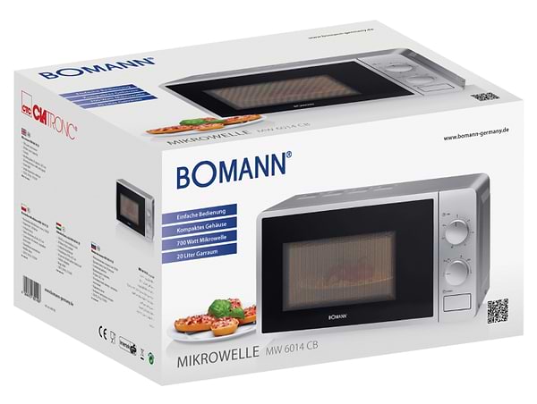 Фото - Мікрохвильова піч (НВЧ) Bomann MW 6014 CB Silver