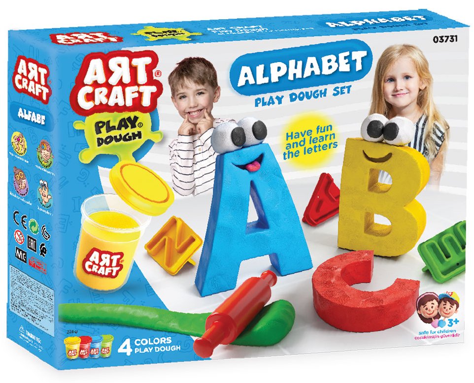 Фото - Ліплення з тіста dede Алфавіт Art Craft 224 г (03731)