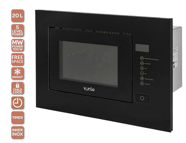 Фото - Микроволновая печь (СВЧ) встраиваемая Ventolux MWBI 20 G BK TC FS
