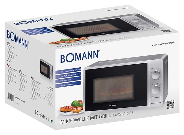 Фото - Мікрохвильова піч (НВЧ) Bomann MWG 6015 CB Silver