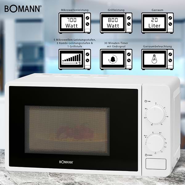 Фото - Микроволновая печь (СВЧ) Bomann MWG 6015 CB White